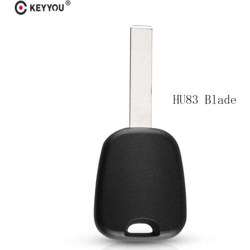 KEYYOU Uncut HU83 Blank Blade Transponder Auto Car Key Shell Cover Replacement Case Fit for Peugeot for Citroen C2