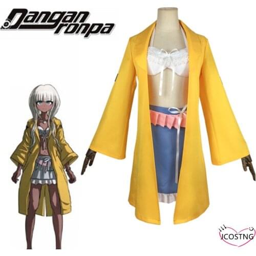 Danganronpa V3 Killing Harmony Cosplay Angie Yonaga Costume Full Set Women Girls Halloween Christmas Party Sexy Uniform Wig