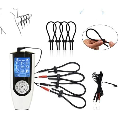 Electric Shock Kit Penis Ring Catheter Massage Electro Cock Rings Stimulation Medical Therapy Massager Themed Sex Toy For Couple