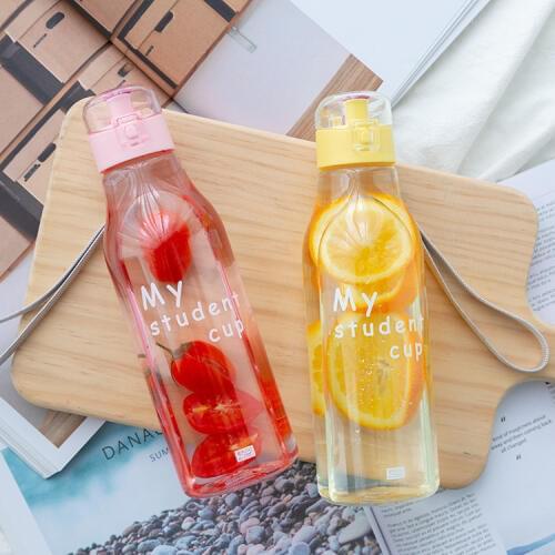 Originality Concise Plastic Cup Men And Women Lovers Portable Cup Fresh Original Old Glass Student Lovely Readily Cup