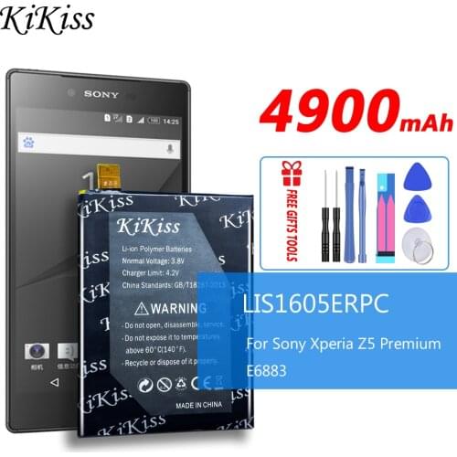 Original Kikiss LIS1605ERPC Phone Battery for SONY Xperia Z5 Premium Z5P Dual E6883 E6853 E6833 Cellphone Replacement Batteries