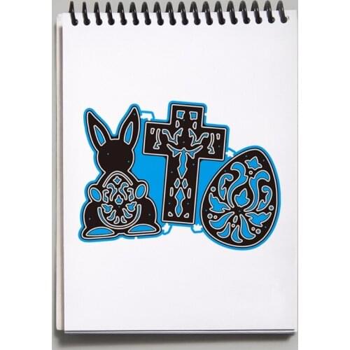 Easter Bunny Eggs Cross Metal Cutting Dies Stencil Scrapbooking DIY Album Stamp