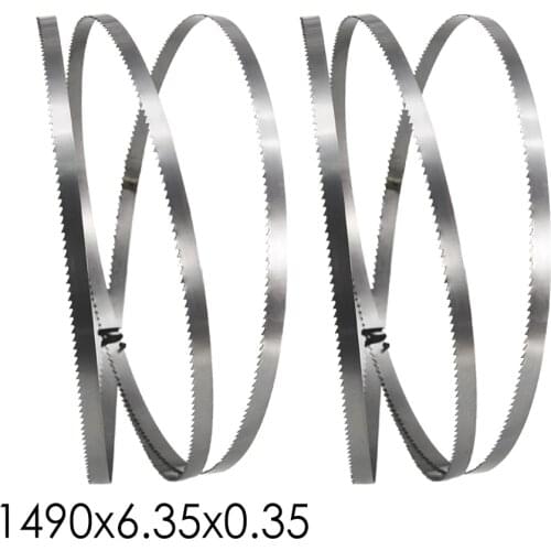 2 Pieces 1490mm 10 TPI Bandsaw blades 58-1/2 x1/4” Power Tool Accessories for Scheppach BASA 1.0 Lumberjack BS200 Wood Band Saw