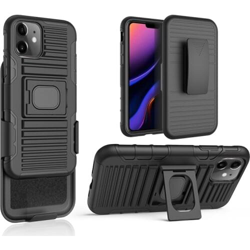 3 in 1 robot tpu pc heavy duty shockproof protective holster combo phone case for iphone 11 12 pro max
