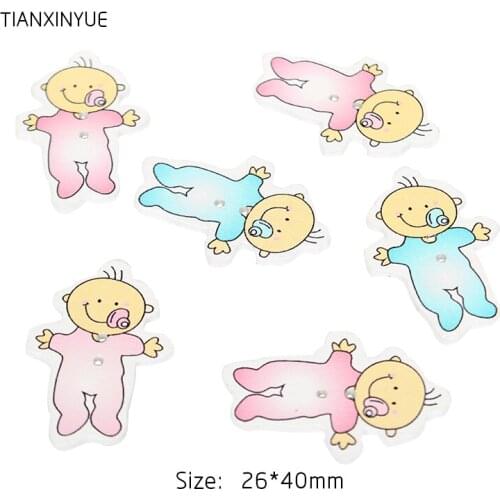 TIANXINYUE 26x40mm Baby Nipple Buttons Sewing Scrapbooking Random color Two Holes Wood Buttons,DIY Clothing Accessories