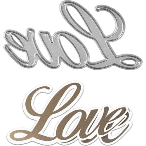 YaMinSanNiO Letter Love Metal Cutting Dies for Diy Card Making Scrapbooking Dies Embossing Cuts Stencil Craft New 2020 Word Dies