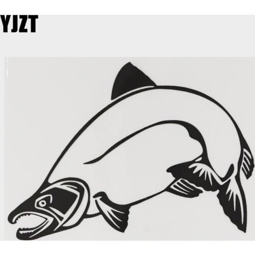 YJZT 15.3CM×11.4CM Amusing Marine Animal Fish Decal Car Sticker Vinyl 18A-0061