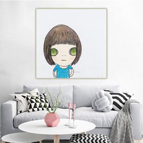 Yoshitomo Nara《Untitled 2005》Cartoon Japanese Canvas Art Oil Painting Aesthetic Artwork Picture Wall Decor Home Decoration