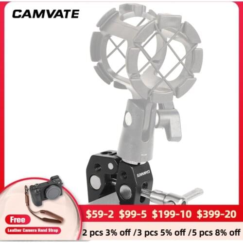 CAMVATE Universal Camera Super Crab Clamp Pliers Clip With 1/4"-20 to 1/4"-20 Screw Converter For DSLR Camera Magic Friction Arm