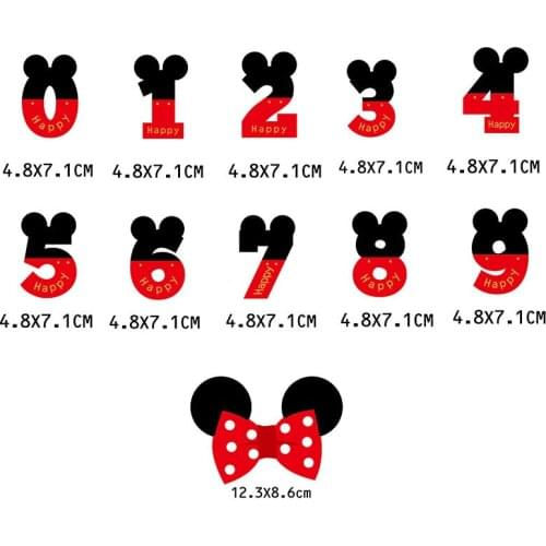 1pc Birthday Mouse Theme Cartoon Cupcake Ice Cream Cake Toppers Kids Birthday Party Decoration Supplies