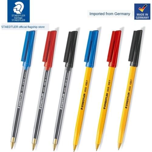 10pcs STAEDTLER Ballpoint Pen 430 F/M Classic Bees Ballpoint Pens Student Office Painting Red Blue Black Ball Pen Writing Pen