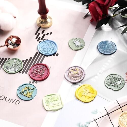 100Pcs Octagonal Sealing Wax Beads for DIY Crafts Envelope Wedding Postcard Making Tools Wax Seal Stamp Tablet Pill