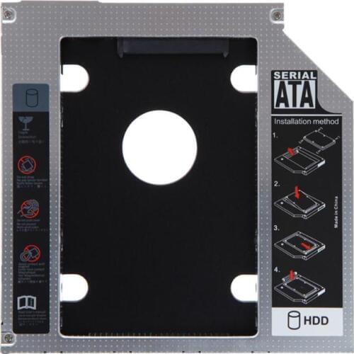 12.7mm Universal Aluminum HDD Caddy 2.5inch SATA HDD SSD Hard Drive Case Caddy Adapter Bay External Optical DVD Bay Adapter