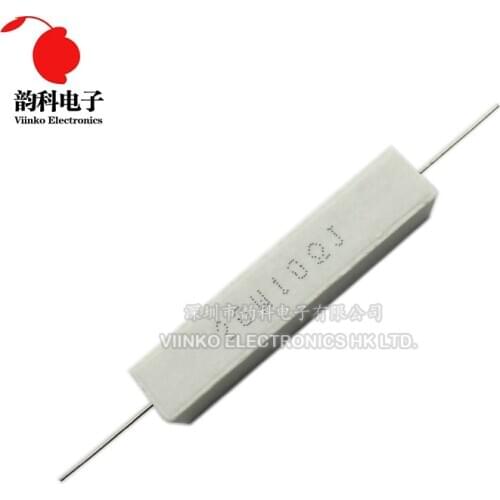 2pcs 20W 5% Cement Resistor Power Resistance 0.1 ~ 10K 0.1R 0.5R 10R 50R 0.22 0.33 0.5 1 2 5 8 10 20 22 30 50 100 1K 1.5K 2K ohm