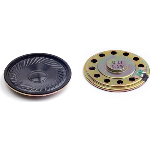 5PCS/lot 8R 0.5W Horn Speaker 50MM Diameter 1/2W 8R 0.5W Acoustic Loudspeaker 5CM Electronic Ultra-thin Speakers Diy Electronic