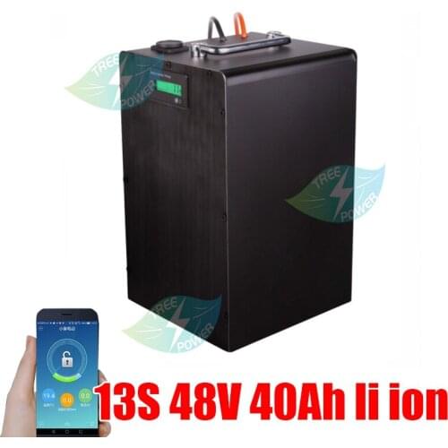 48V battery 13s 40Ah battery pack 1000W high power battery Ebike electric bicycle Bluetooth BMS +charger