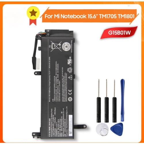 Xiao mi Xiaomi G15B01W Phone Battery For Xiaomi Mi Notebook 15.6" TM1705 TM1801 GTX1050Ti/1060 171502-AK/AN/AA/I 3620mAh + Tool