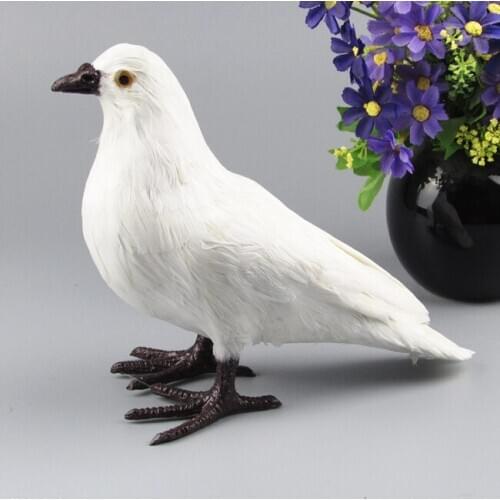 About 22x19cm white dove, bird of peace hard model ornament decoration gift h1316