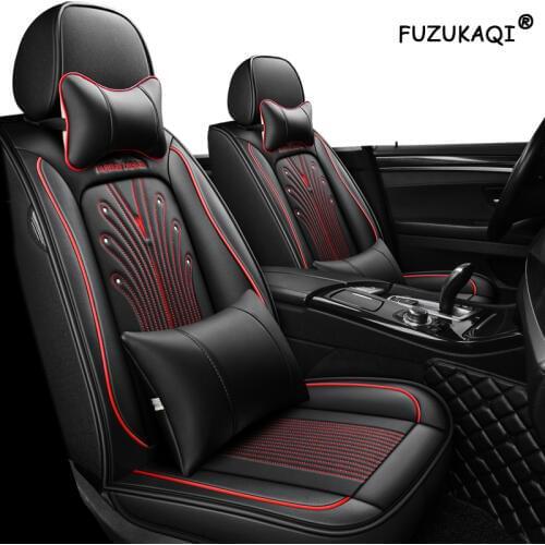 FUZHKAQI Leather car seat cover For nissan X-TRAIL t30 t31 t32 patrol terrano 2 tiida wingroad versa Qashqai Note juke car seats