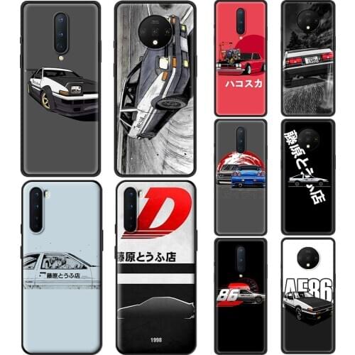 Phone Case for OnePlus 8 7 7T Pro Z Accessories for Mobile Phones 8T Nord N100 N10 Black Shell Cover Initial D Car taillight