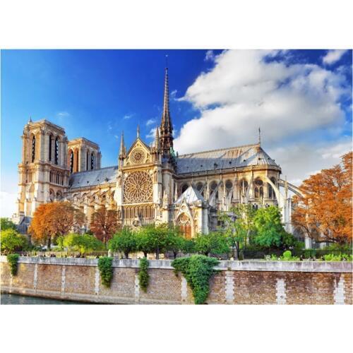 DIY Diamond painting cross stitch 5d Diamond embroidery French Notre Dame full square round mosaic painting Scenic castle AA1865