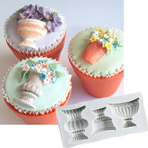 Pots & Urns Molds Fondant Cake Decorating Tools Silicone Molds Sugarcrafts Chocolate Baking Tools for Cakes Gumpaste Form