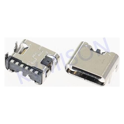 50pcs/lot Type C 6 Pin USB SMT Socket Connector USB 3.1 Type-C Female Placement SMD DIP For PCB design DIY high current charging