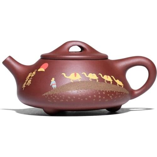 Camel Patten Pots 220ml Handmade Teaware Yixing Zisha Teapot Kettle Chinese Purple Clay Teapots Master Kung Fu Tea Set Pots