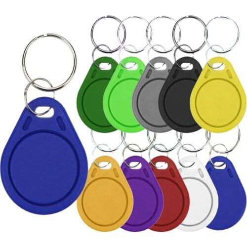 KINGJOIN 10pcs/lot keyfobs IC tags frequency 13.56Mhz keyfobs ，Color is optional, buy 10pcs and get 1pcs free