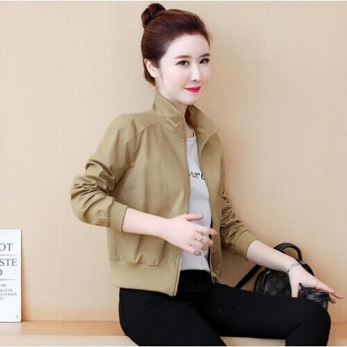 2021 New Autumn Fashion Print Jacket Women Coats Long Sleeve Basic Office Casual Jackets Bomber Female Baseball Jackets Outwear