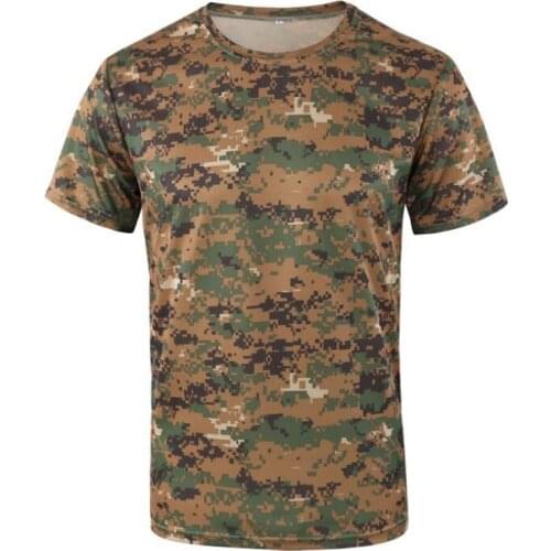 Summer Quick-drying Breathable Hiking T-Shirt Outdoor Fitness Hunting Tactical Shirt Military Camouflage Short-sleeved T-shirts