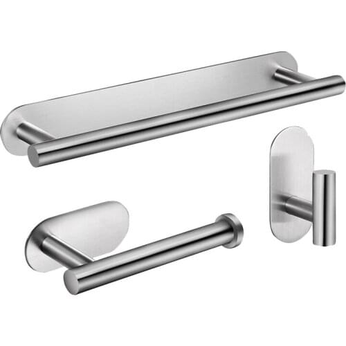 Towel Rail Bathroom Hardware Set,Towel Holder Toilet Roll Holder Self Adhesive Hook Wall Mounted For Kitchen Bathrooms