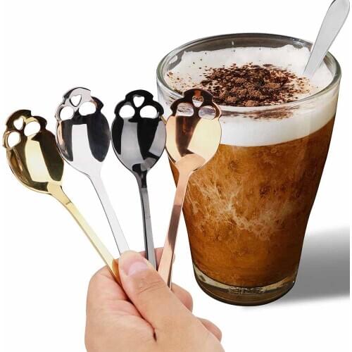 Stainless Steel Spoon Buffing Tableware for Snacks Party Skull Style Ice Cream Dessert Spoon Flatware Small Tea Coffee Spoon