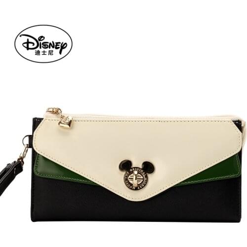 Original Disney Mickey Genuine Contrasting Hand Wallet Ladies Long Wallet Up2283-01 Wallet Purse Women Womens Wallets And Purses