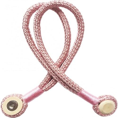 Durable Double Rope Magnetic Wooden Buckle Curtain Tieback Strap Home Ornament