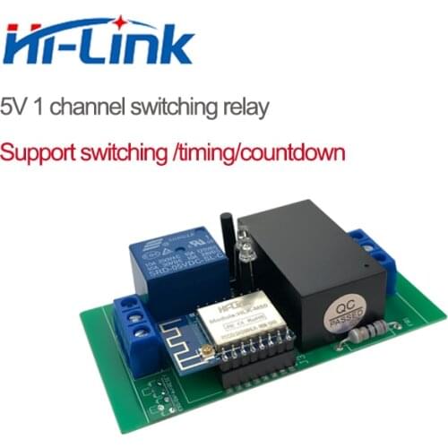 Free ship 5V 1channel relay module with free Android,iOS software,support Remote/local control use in indust HLK-SW01