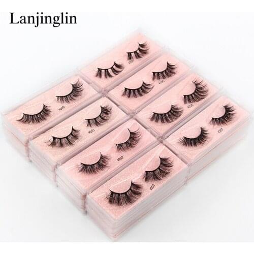 Wholesale False Eyelashes 4/10/50/100 Pairs Natural Soft 3D Mink Lashes Handmade Cruelty-free Extension Faux Cils maquiagem