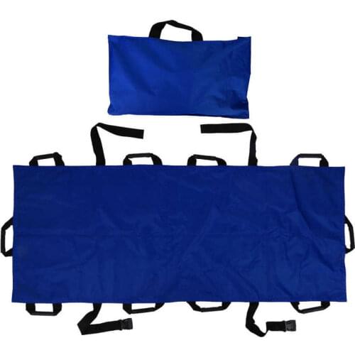 10 Handles Folding Bed Stretcher Portable Oxford Cloth Ambulance Emergency First Aids Patient Bed Sheet Transport Soft Stretcher