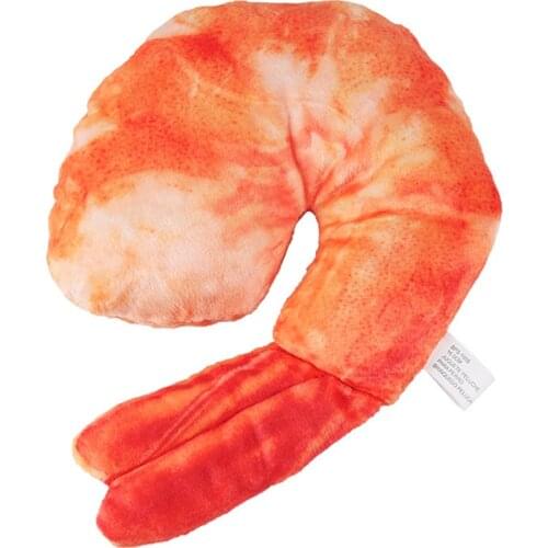 Pet Cat Chew Toy Plush Simulation Shrimp Shaped Squeaky Kitten Play Toy Puppy Funny Interactive Toy Cat Scratch Toy