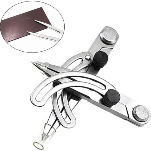 1PC Spacing Gauge Marking Snap Fitters Draw Compasses Wood Industry Classified Carbon Steel Head Edge Trimmer Leather Tools