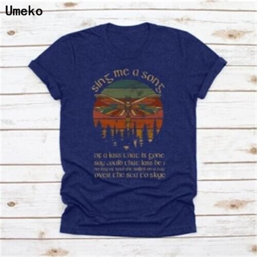 2020 Summer New Fashion Dragonfly Print T Shirt for Women Round Neck Short Sleeve Tees Tops Burgundy Casual Tshirt 5XL Plus Size