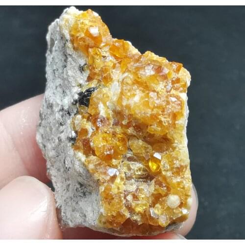 24.8g.100% natural garnet feldspar crystal paragenetic mineral specimen stone and CRYSTAL HEALING CRYSTAL QUARTZ GEM