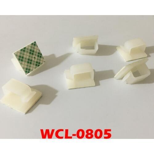 25pcs White WCL-0805 15.9x14.4 15.9*14.4 Nylon Plastic Self Adhesive Wire Fixed Mount Clamp Seat Network Cable Clip