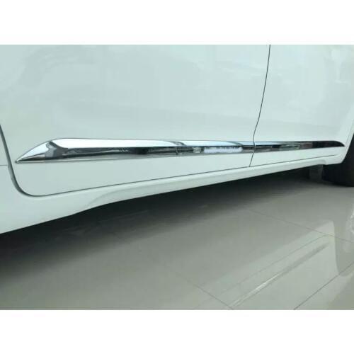 Car styling ABS chrome Side Door Body Cover trim stickers Strips Molding 4pcs for Toyota Sienna 2015 16 2017
