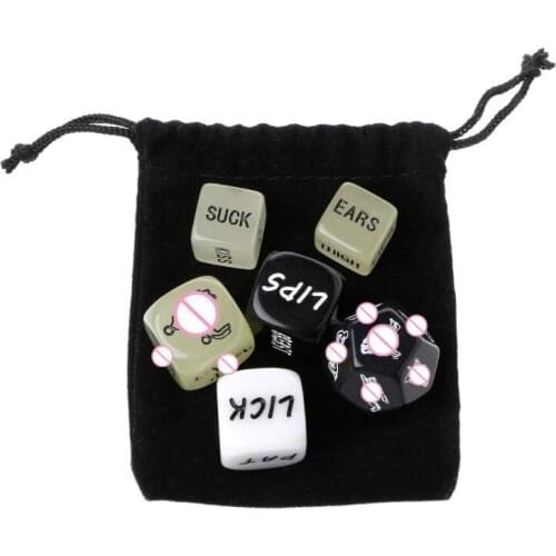 6PCS Dice Love Dice Sex Dice Erotic Dice Toys Adult Couple Lovers Games Valentines Day Gift For Couples Sex Party