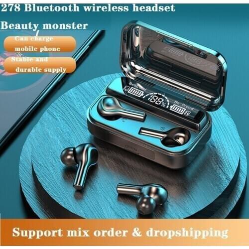 Bluetooth 5.0 Earphones Wireless Headphones Sports Waterproof Digital Display Earbuds Headset with Microphone Charging Box