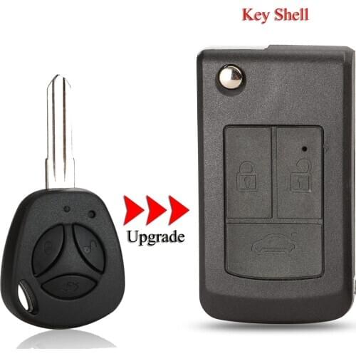 Kutery Folding Car Key Shell For Lada Priora Sedan sport Kalina Granta Vesta 3Buttons Remote Key Case Fob Cover Replacement