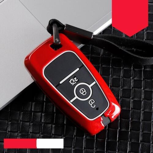 Silica gel zinc alloy key cover FOR Ford EcoSport Edge Mustang F-150 F-250 F-350 F-450 C-MAX FOCUS RS ST Fiesta Hatchback car