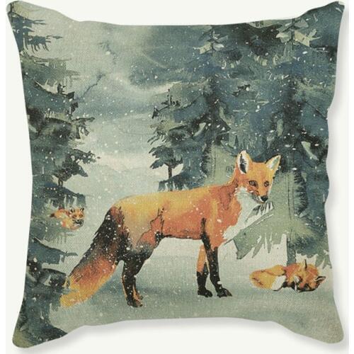 Wolf Arctic Animal Pattern Cushion Cover Throw Pillows Cover Snow Land Forest Style Decorative For Car Sofa Chair Pillow Case