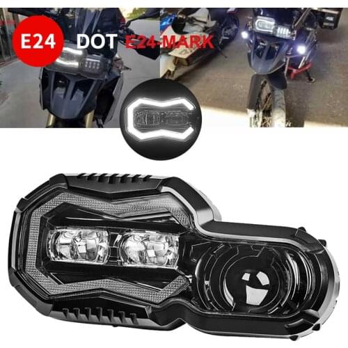 E24-mark Motorcycle Headlights For BMW F 650 700 800 GS f800R f800gs Adventure LED Projector Headlight Assembly With Hi/Lo Beam